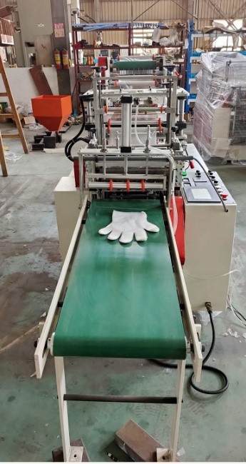 Двухуровневый полуавтоматический станок производства полиэтиленовых перчаток HВ-M-500