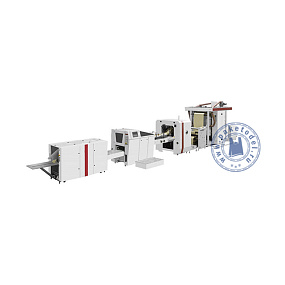 Автоматическая линия для производства бумажных пакетов с двойным дном со встроенным печатающим устройством RZJD-G350J (2F)